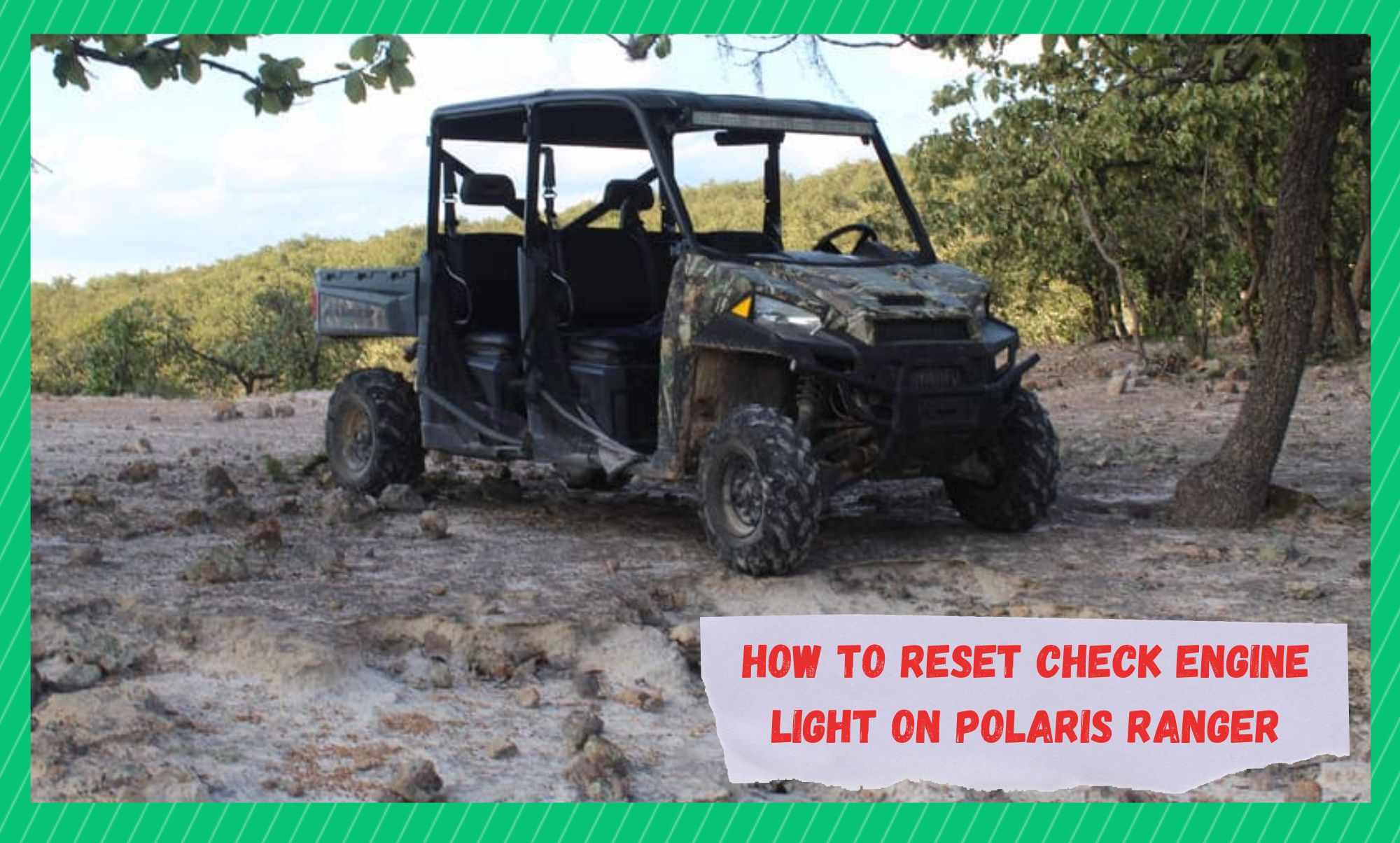 how to reset check engine light on polaris ranger