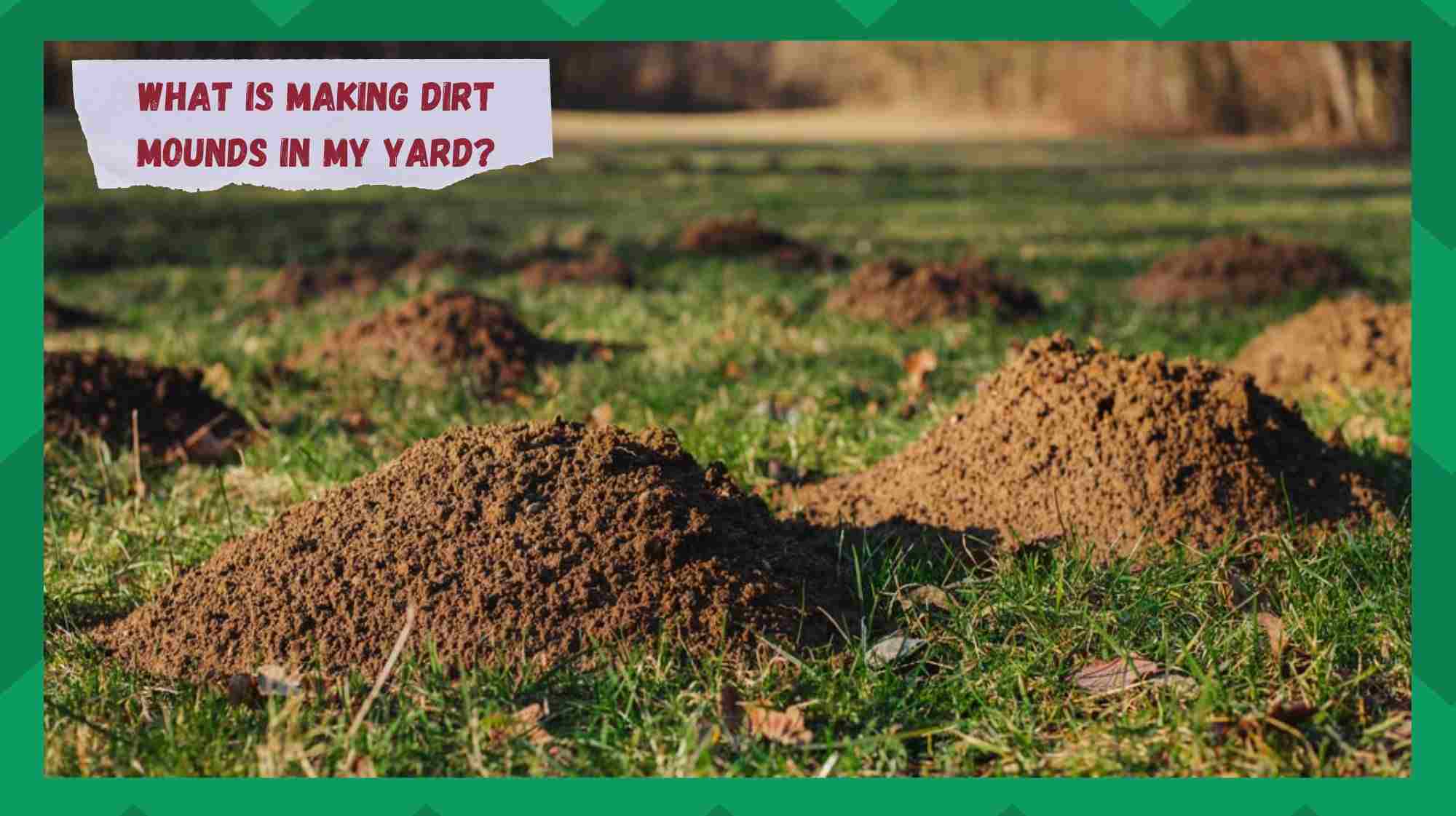 what is making dirt mounds in my yard