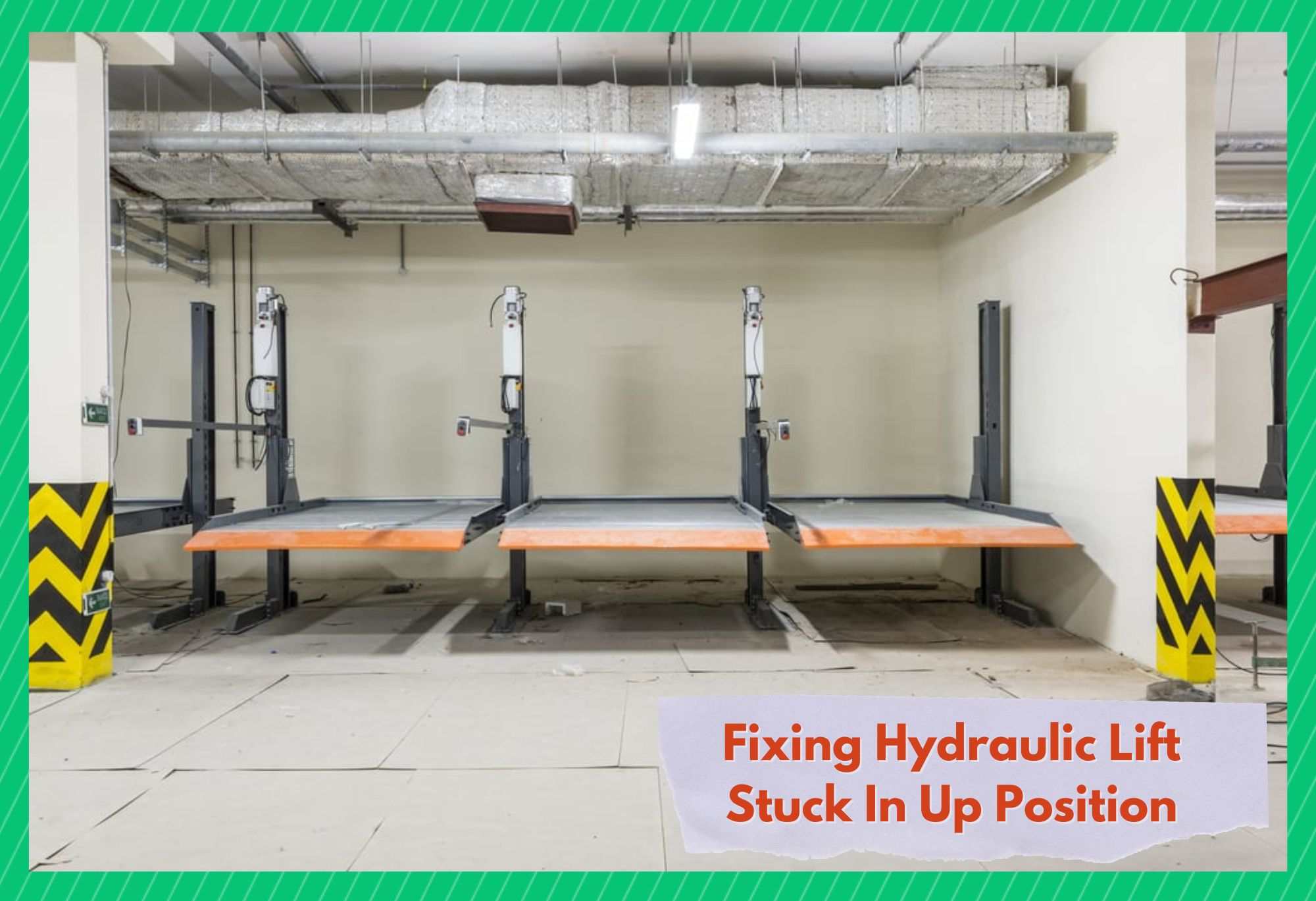 hydraulic lift stuck in up position