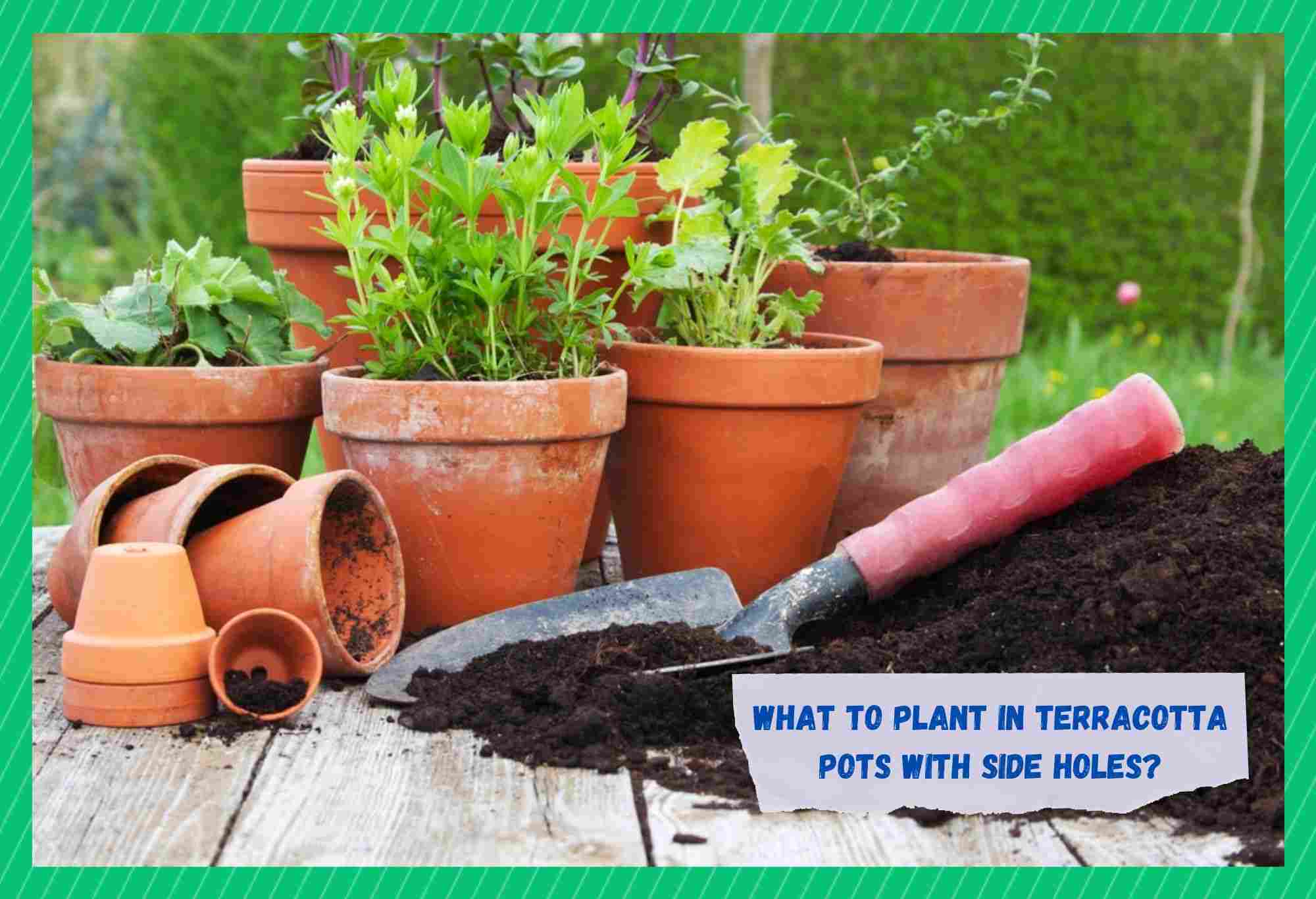what to plant in terracotta pots with side holes