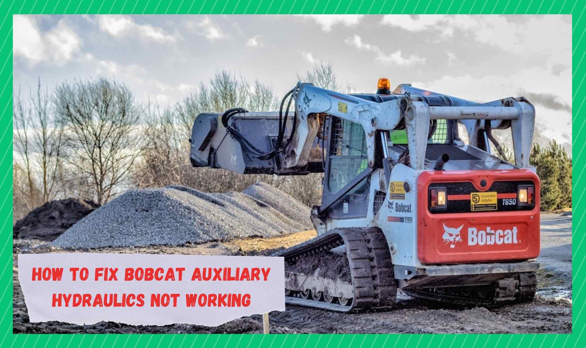 bobcat auxiliary hydraulics not working