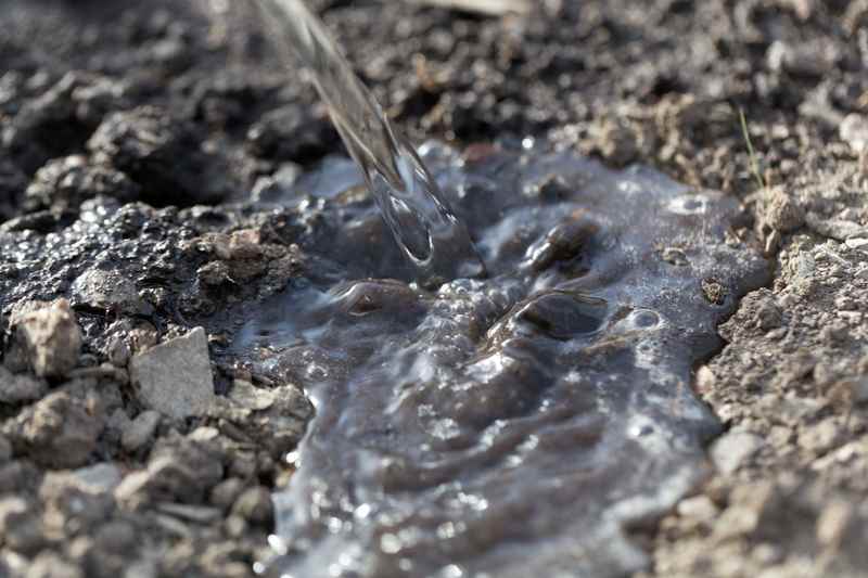 watering the soil