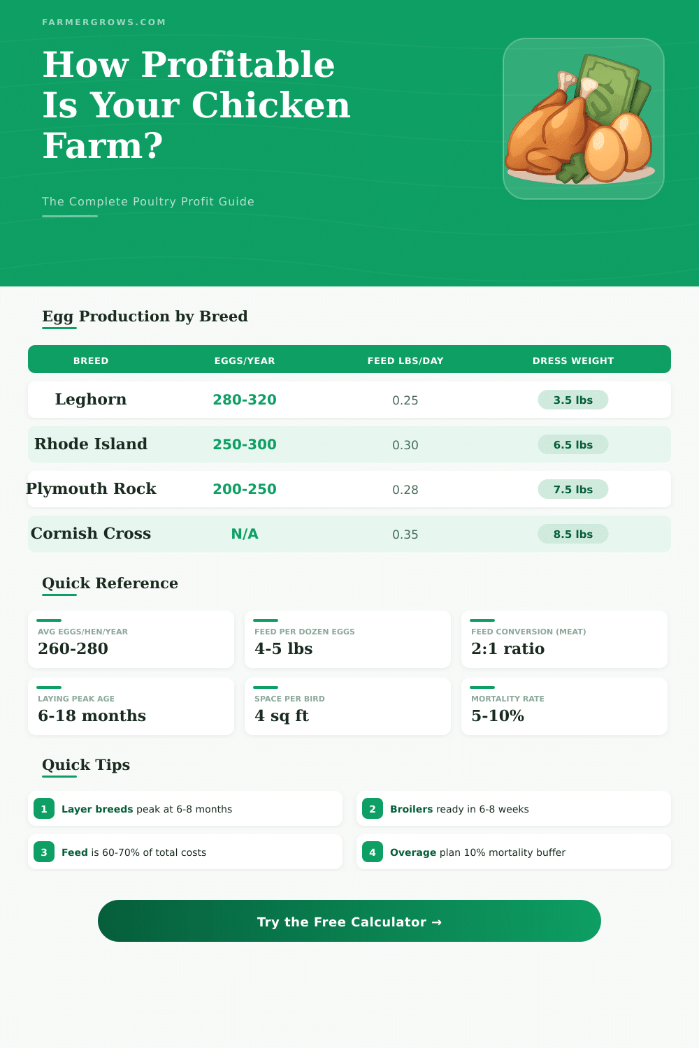 Chicken Farm Profit Calculator: Estimate Your Flock Earnings