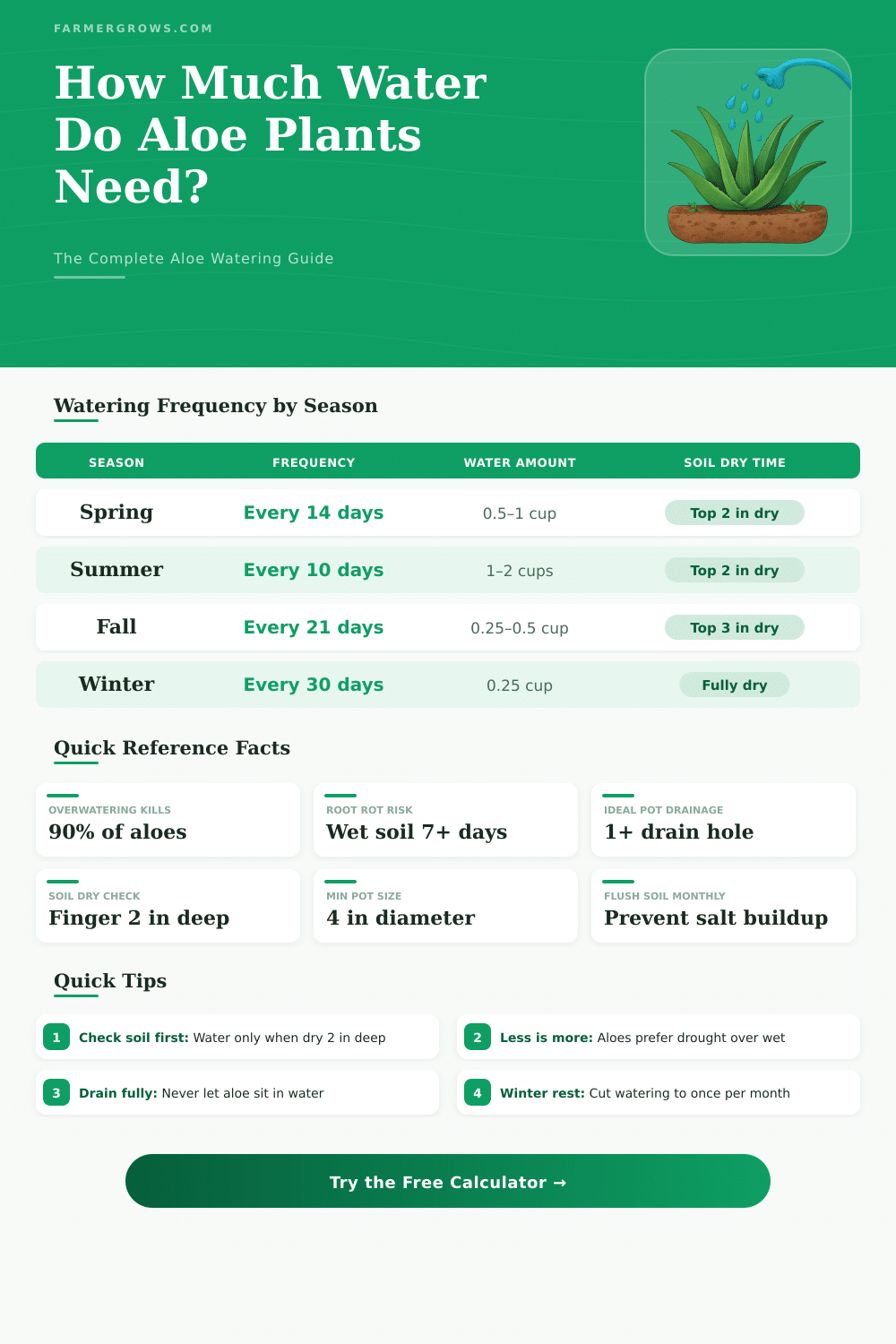 Aloe Plant Water Calculator – How Much Water Do I Need?