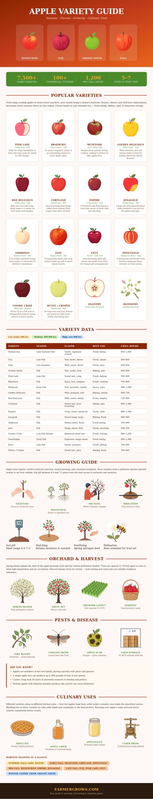 Apple Variety Chart - Farmer Grows
