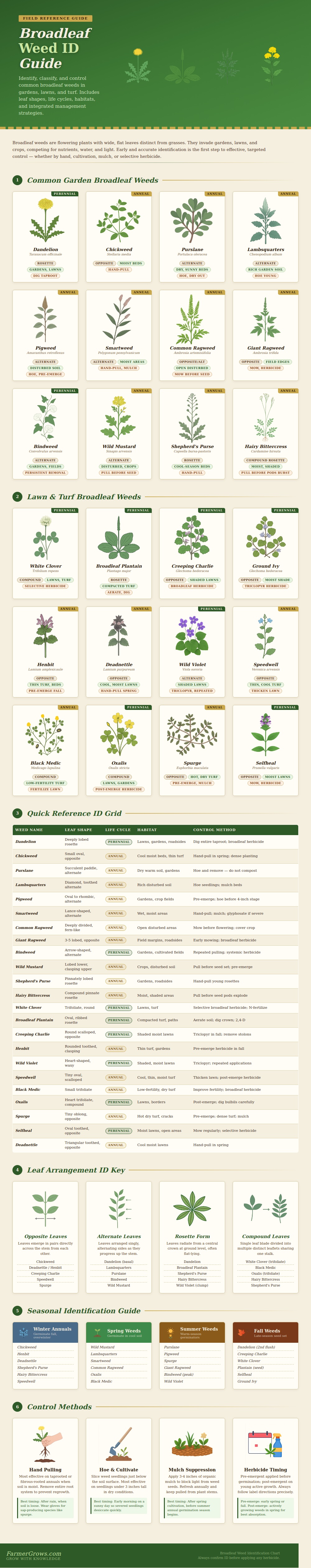 Broadleaf Weed Identification Chart