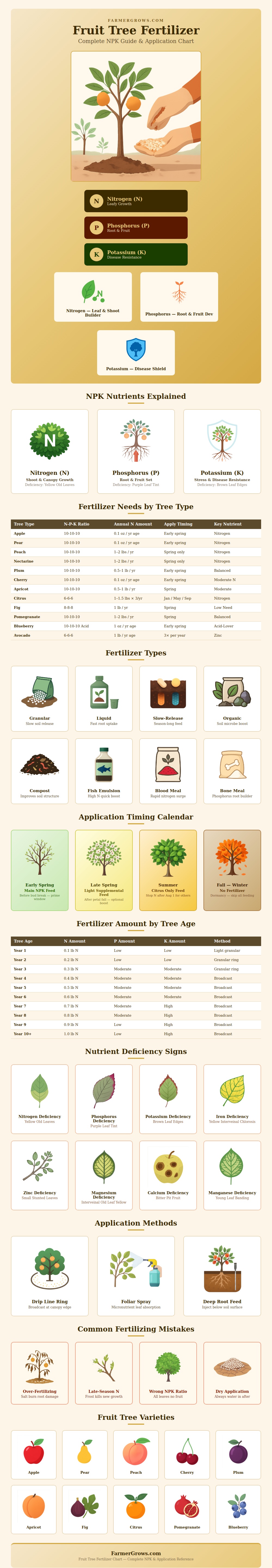 Fruit Tree Fertilizer Chart
