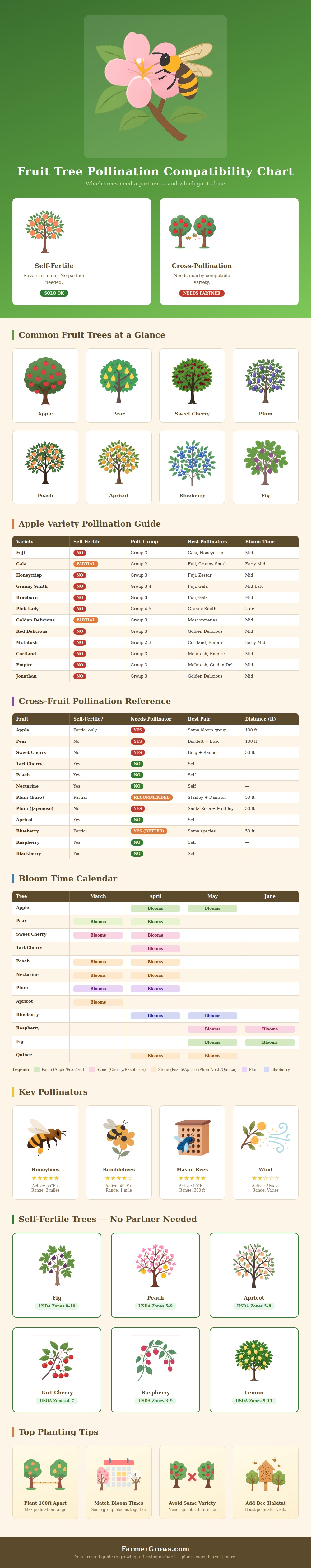 Fruit Tree Pollination Compatibility Chart