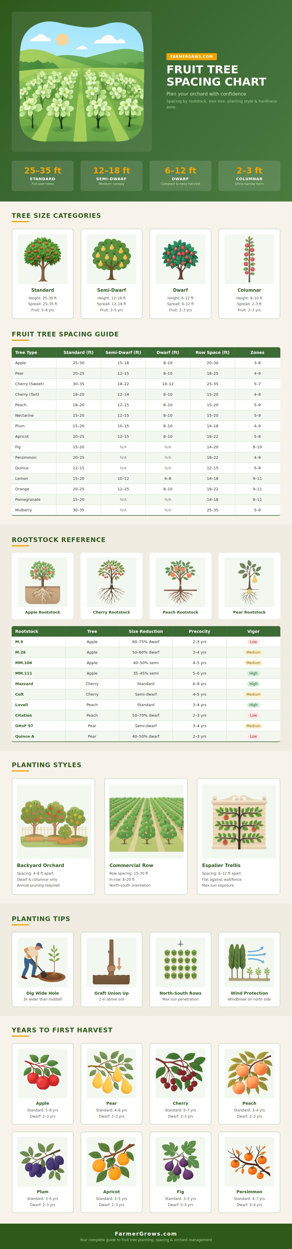 Fruit Tree Spacing Chart