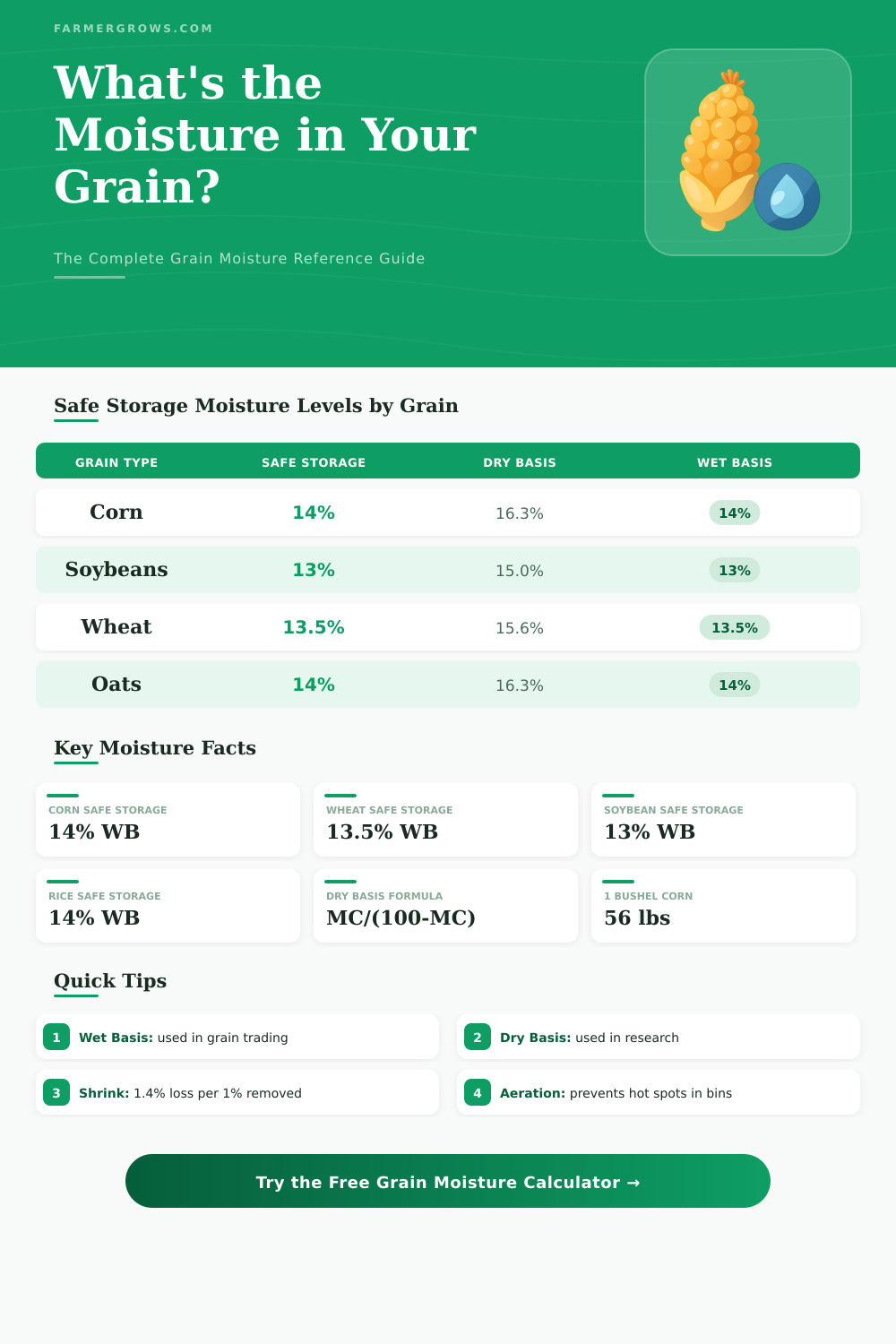 Grain Moisture Calculator: How Much Moisture Is in Your Grain?