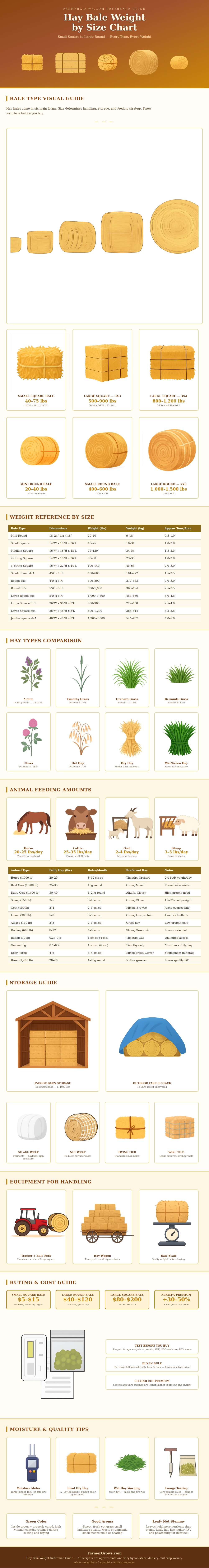 Hay Bale Weight By Size Chart