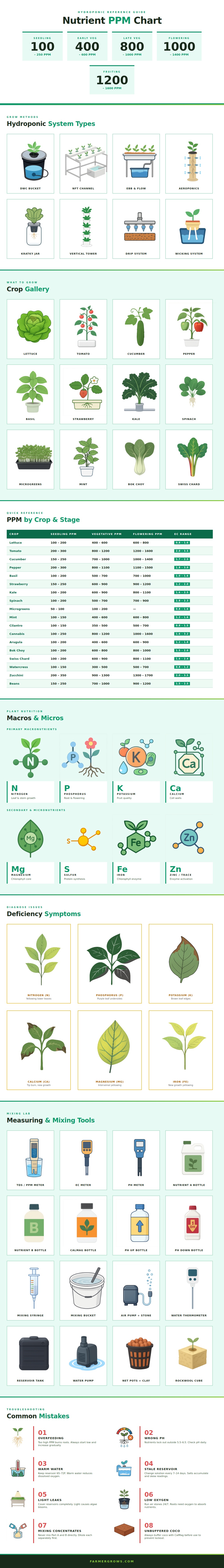 Hydroponic Nutrient Ppm Chart