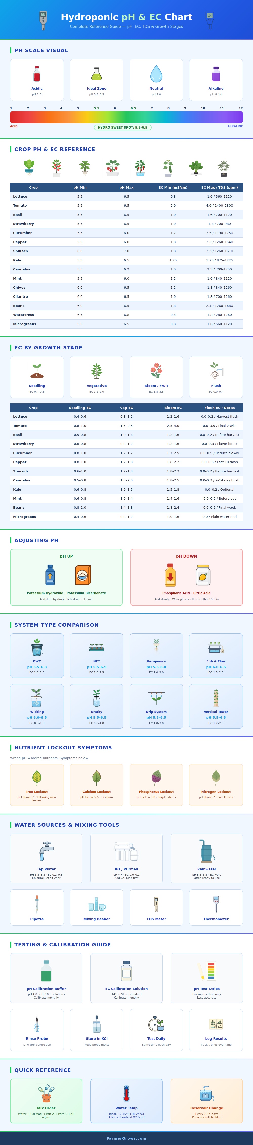 Hydroponic Ph Ec Chart
