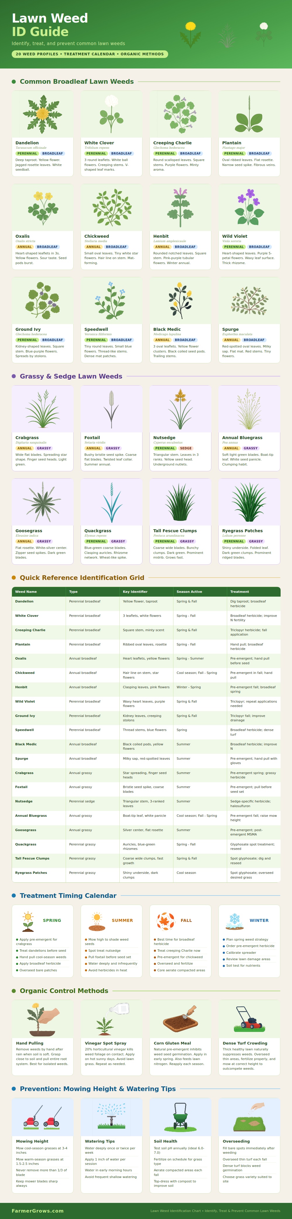 Lawn Weed Identification Chart