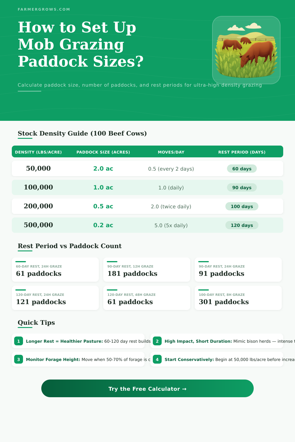 Mob Grazing Calculator