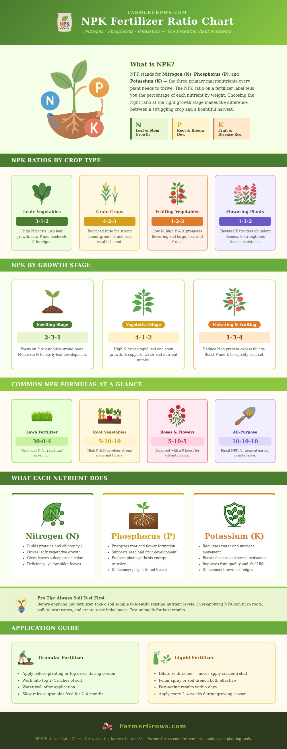 Npk Fertilizer Ratio Chart