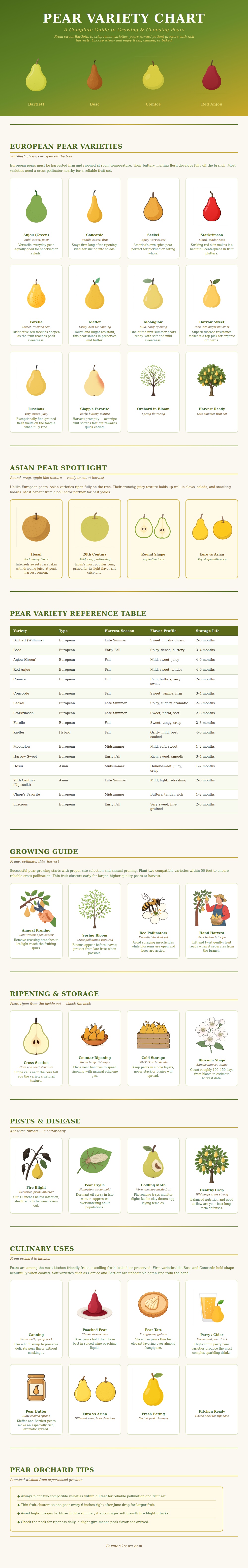 Pear Variety Chart