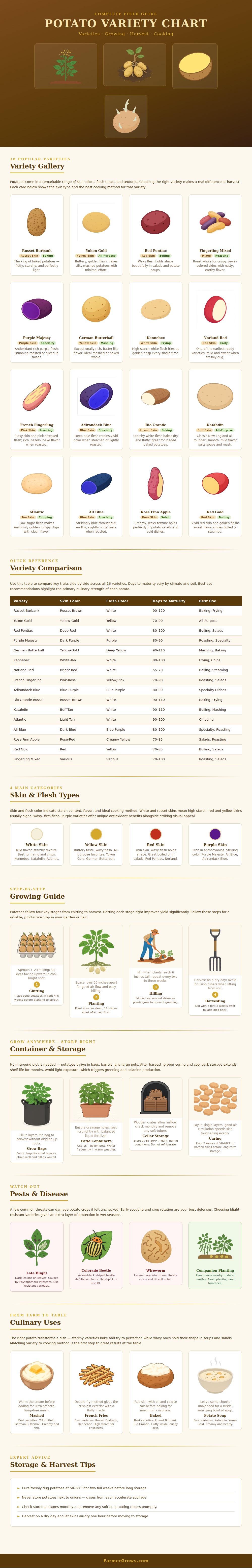 Potato Variety Chart