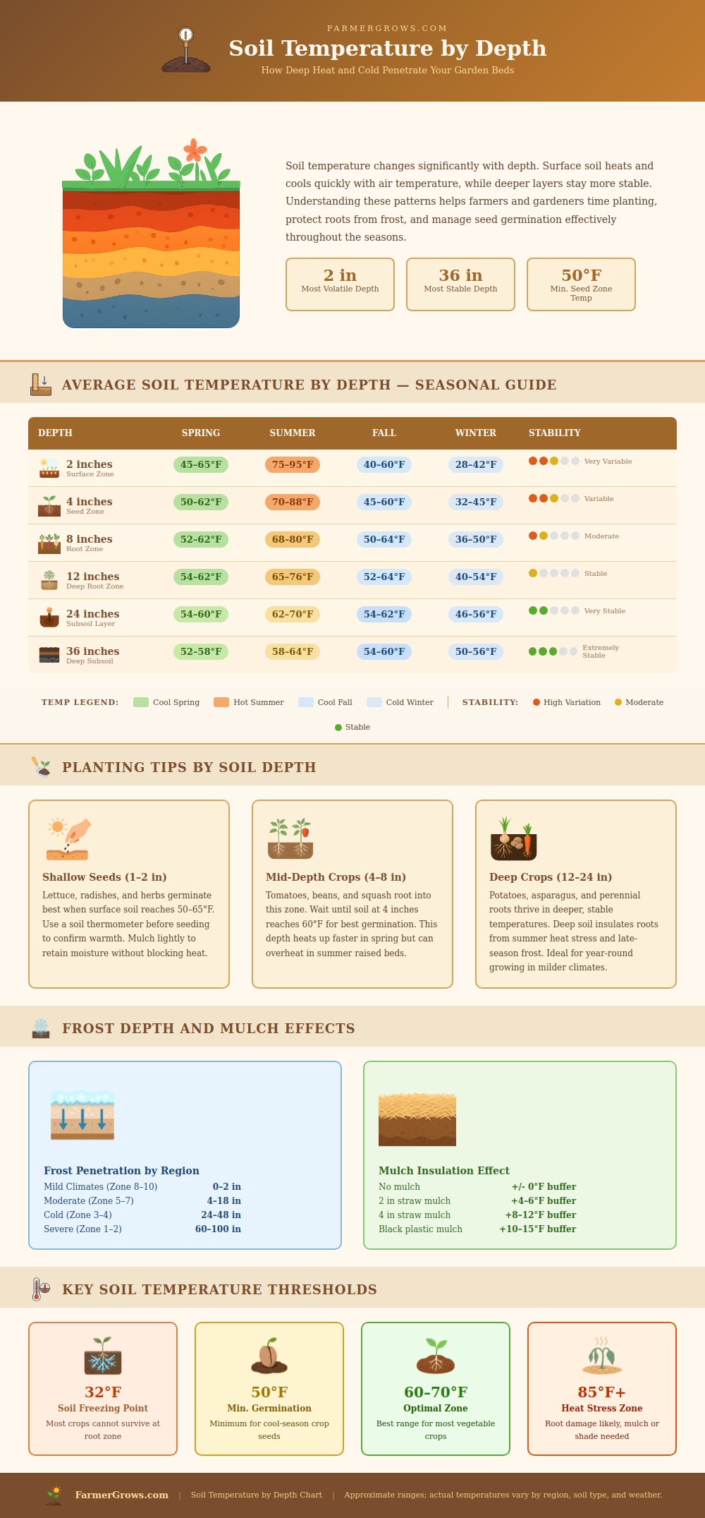 Soil Temperature By Depth Chart