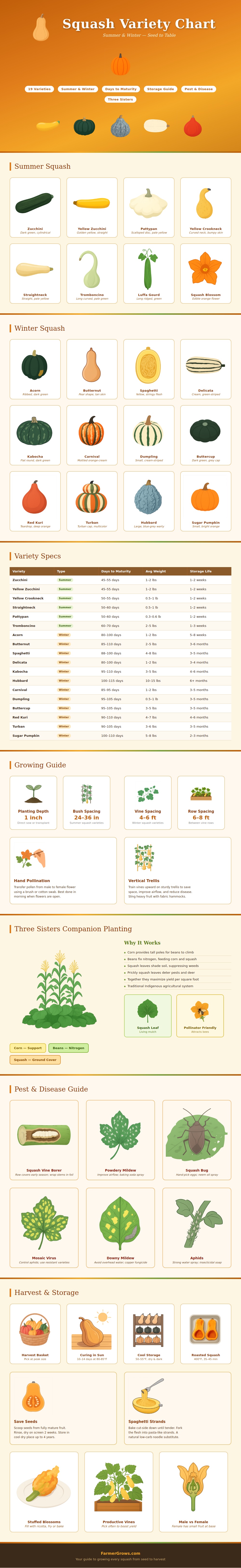 Squash Variety Chart