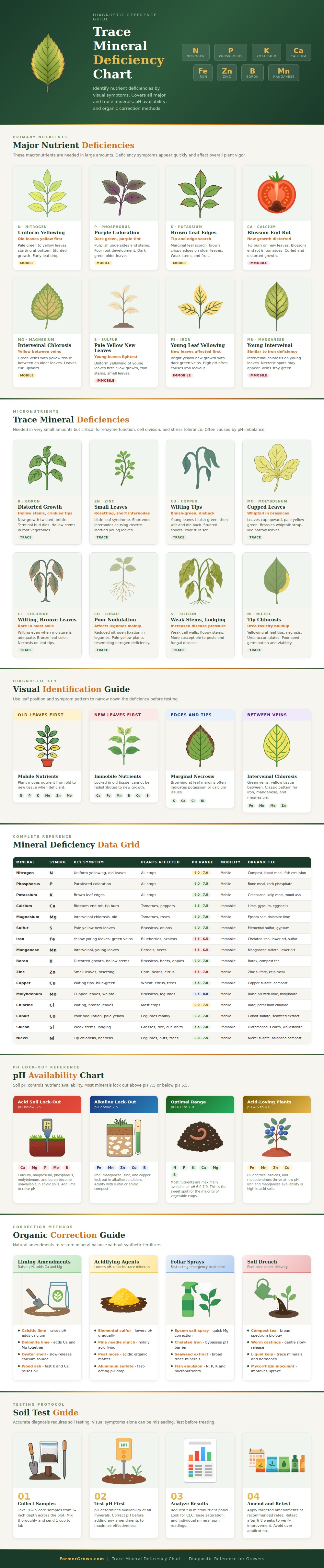 Trace Mineral Deficiency Chart