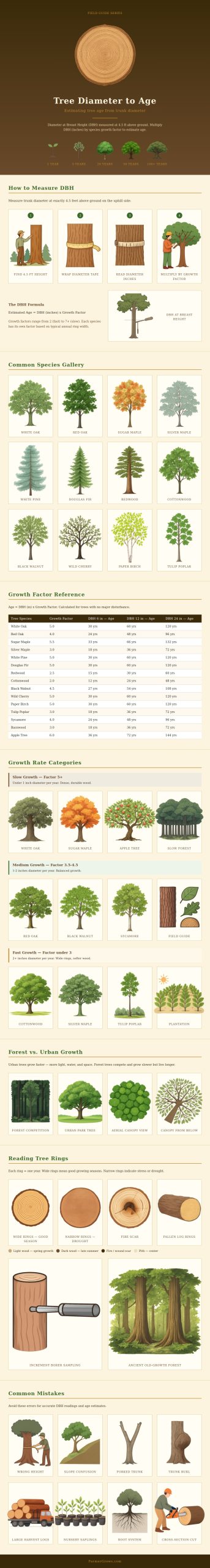 Tree Diameter To Age Chart - Farmer Grows