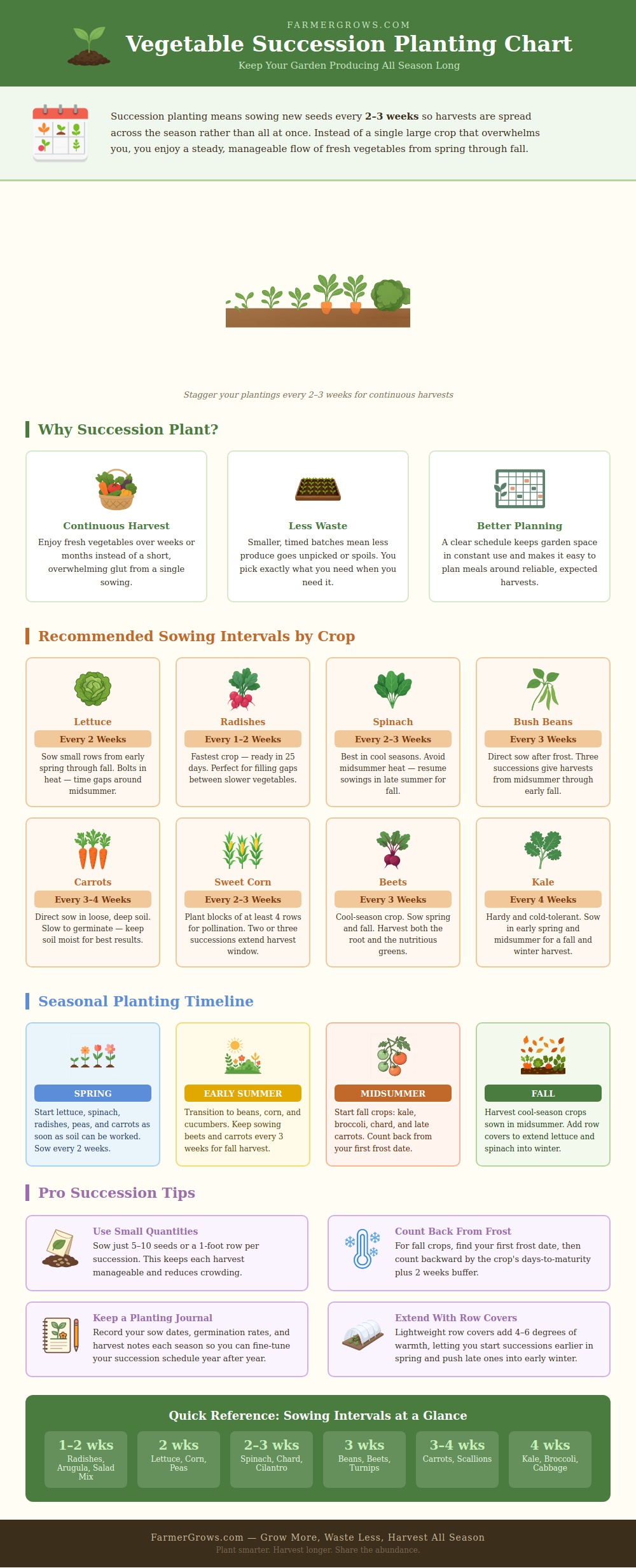 Vegetable Succession Planting Chart