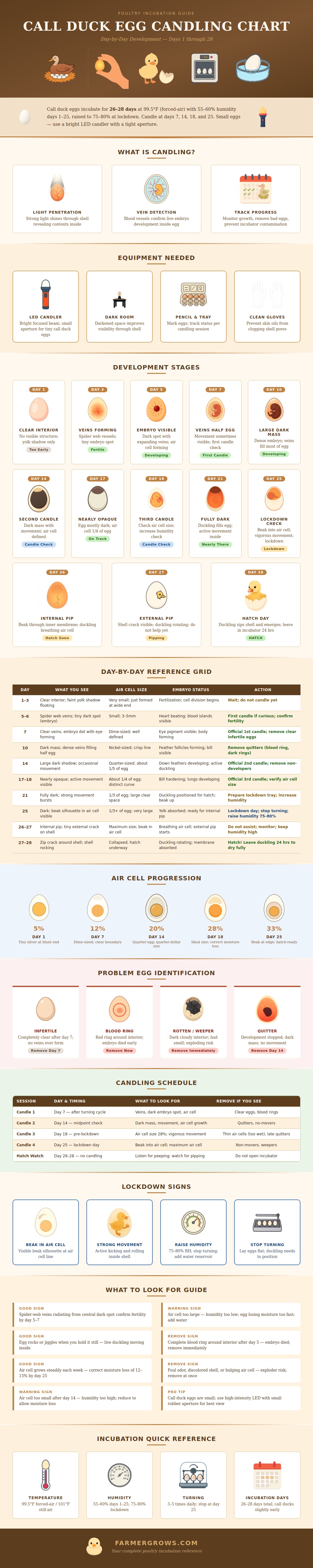Call Duck Egg Candling Chart