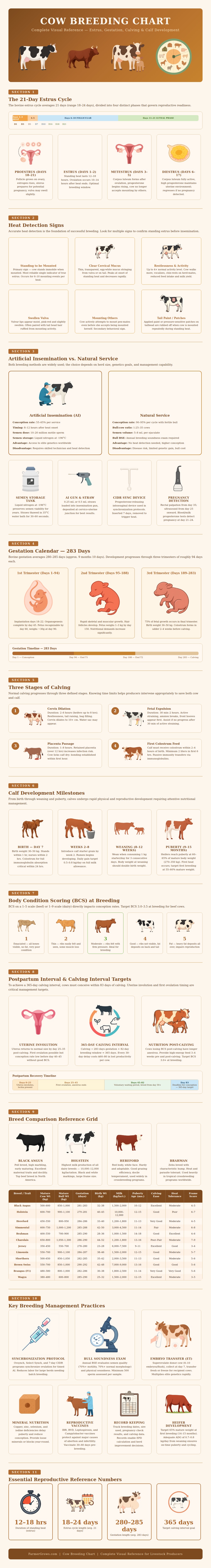 Cow Breeding Chart