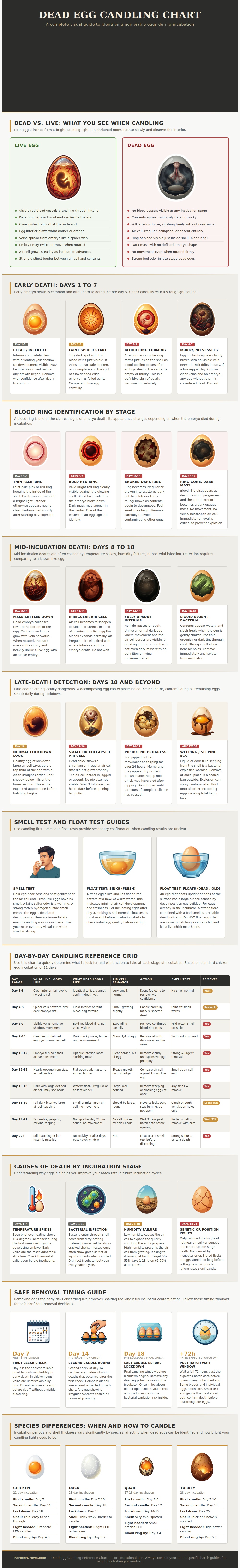 Dead Egg Candling Chart