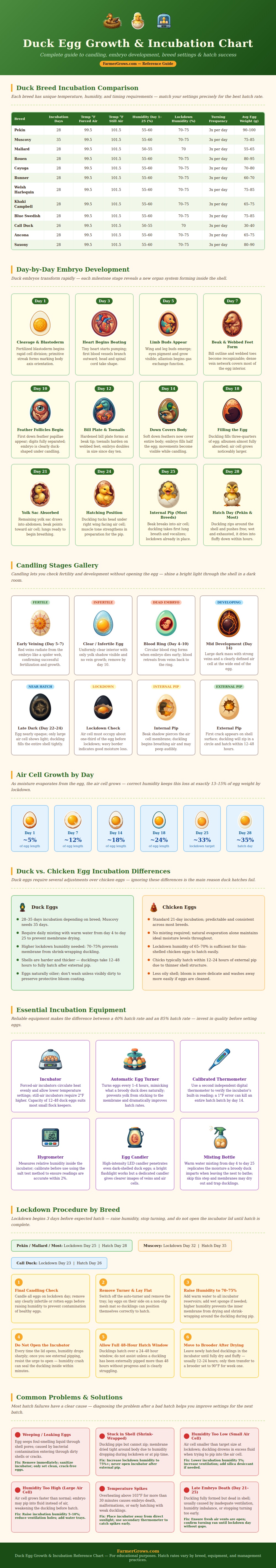 Duck Egg Growth Chart