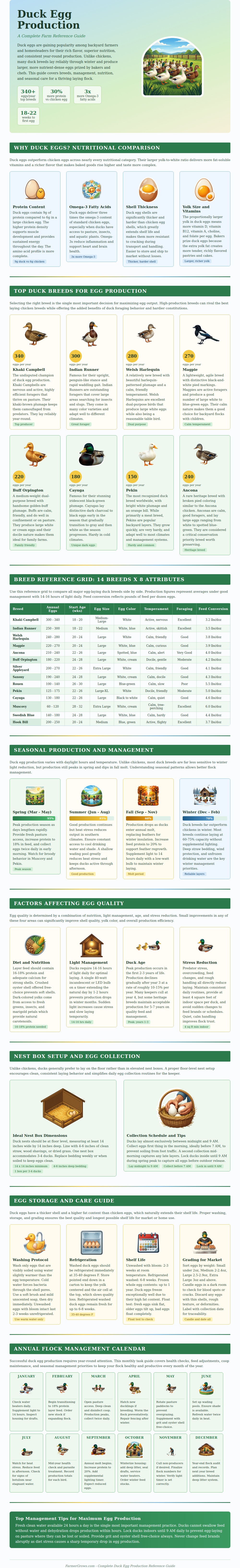 Duck Egg Production Chart