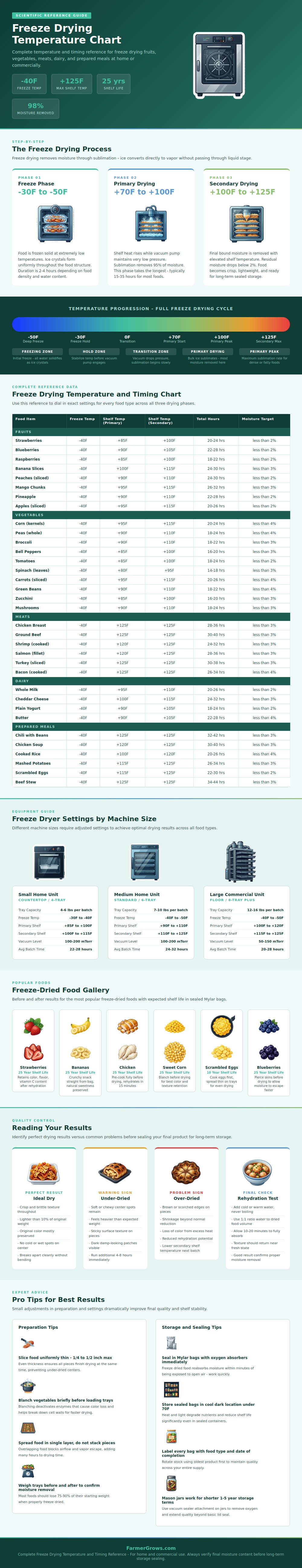 Freeze Drying Temperature Chart