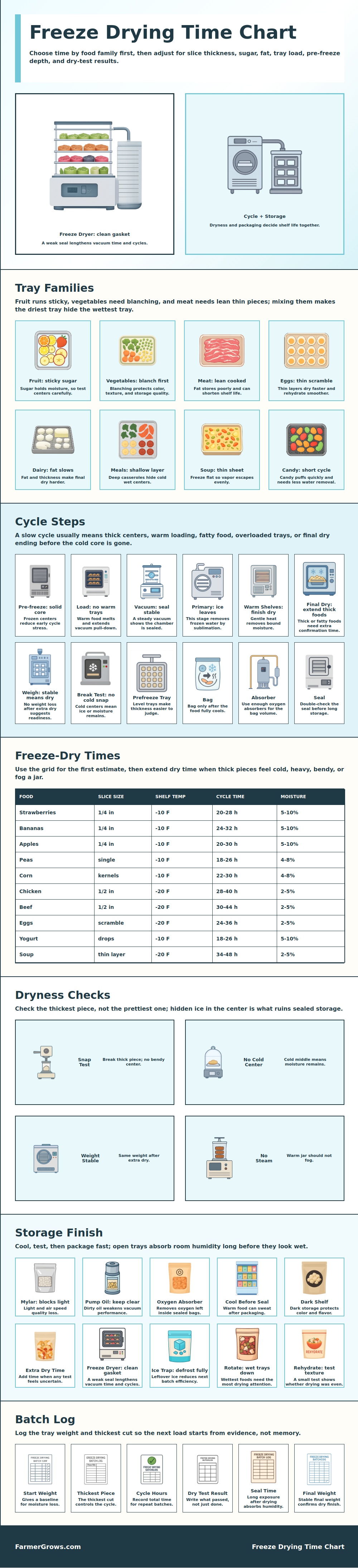 Freeze Drying Time Chart