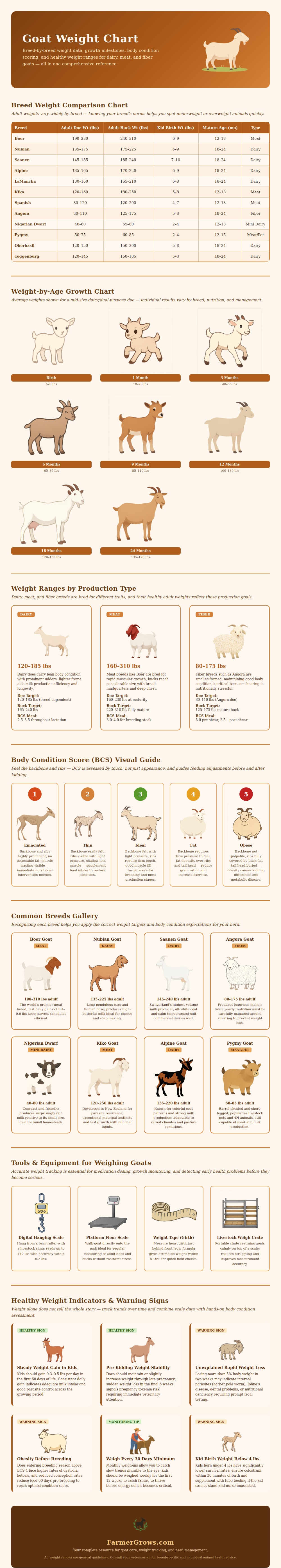 Goat Weight Chart