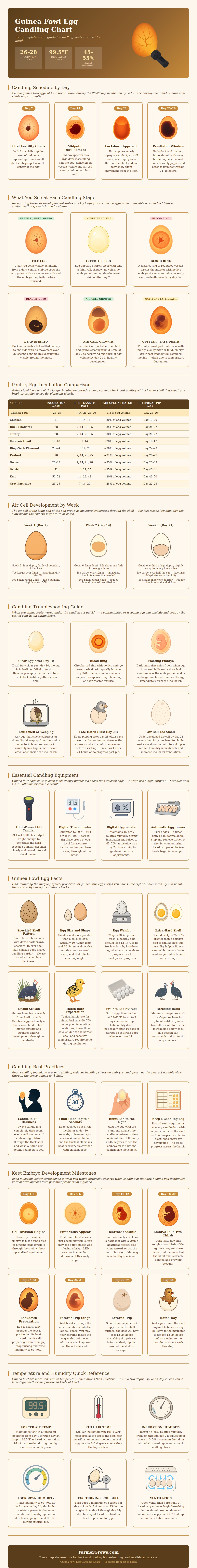Guinea Fowl Egg Candling Chart