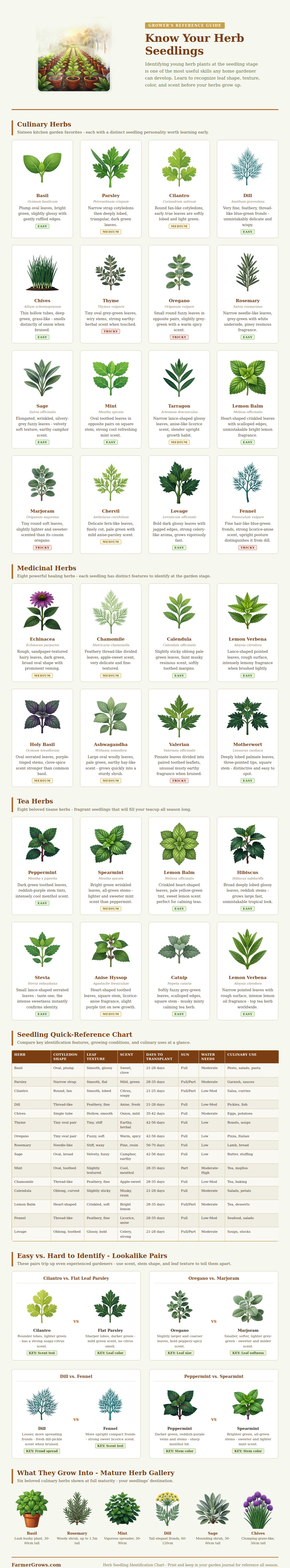 Herb Seedling Identification Chart