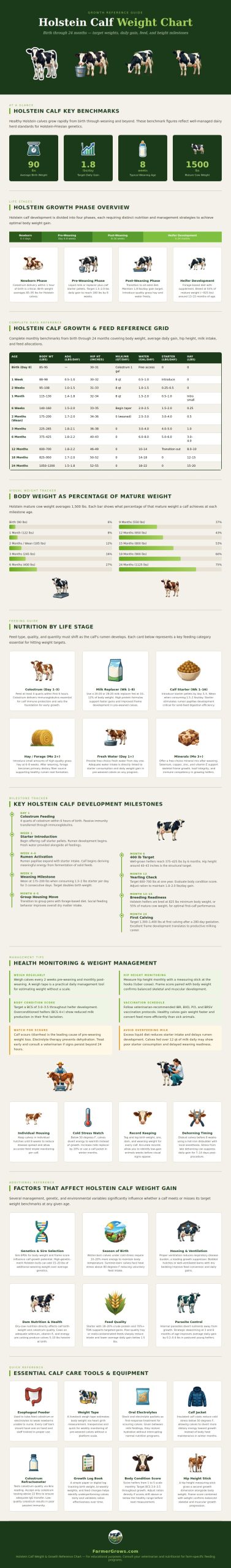 Holstein Calf Weight Chart - Farmer Grows