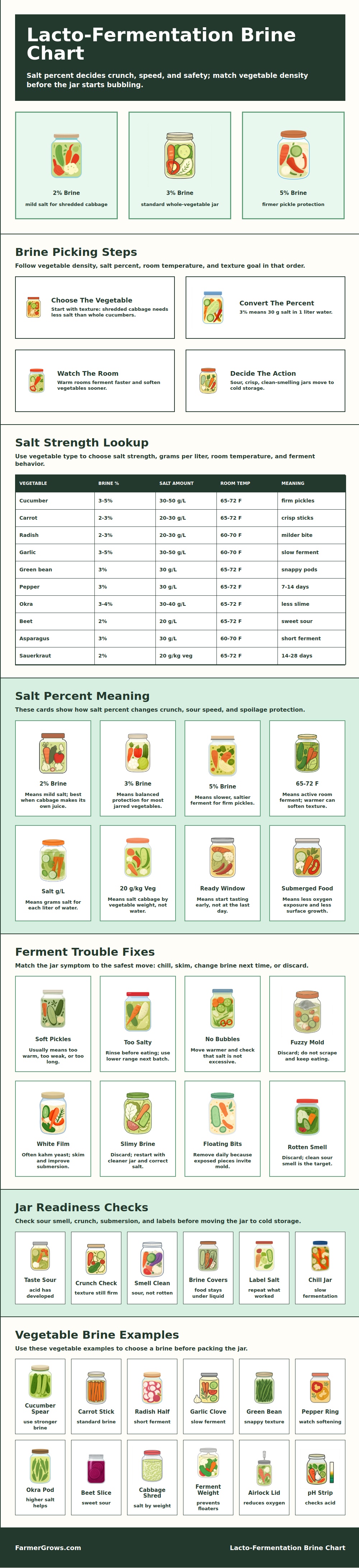Lacto-fermentation Brine Chart