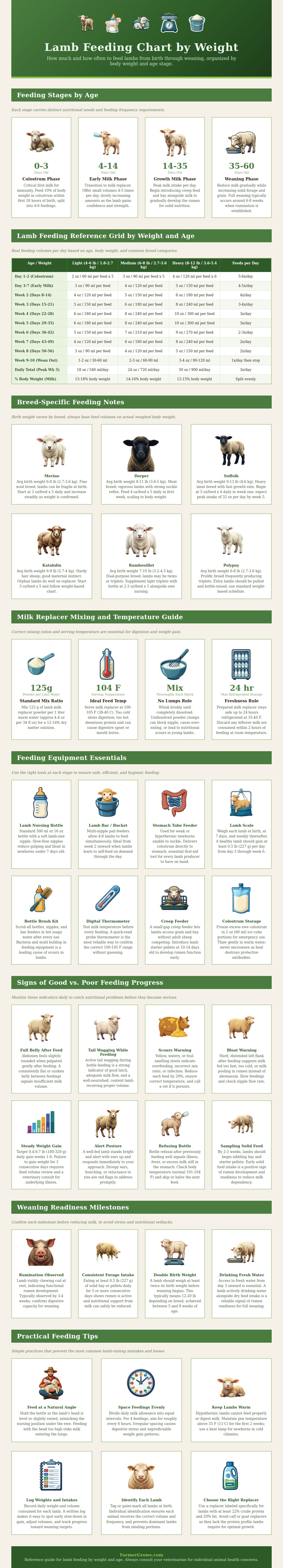 Lamb Feeding Chart By Weight