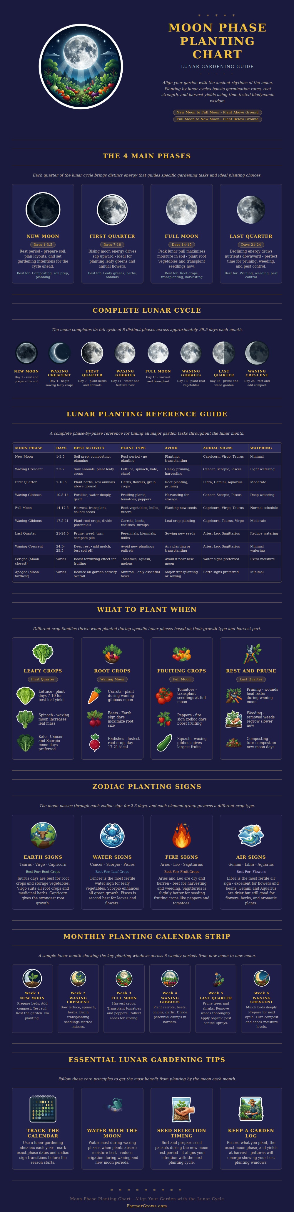 Moon Phase Planting Chart