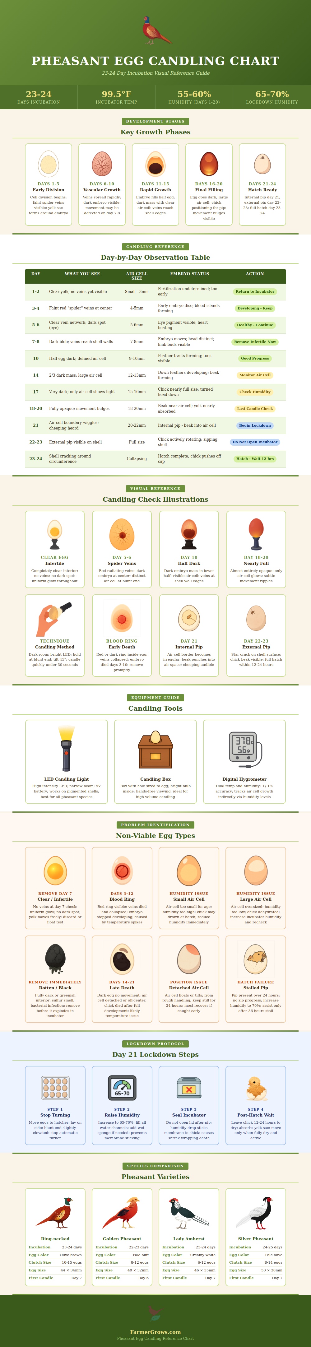 Pheasant Egg Candling Chart