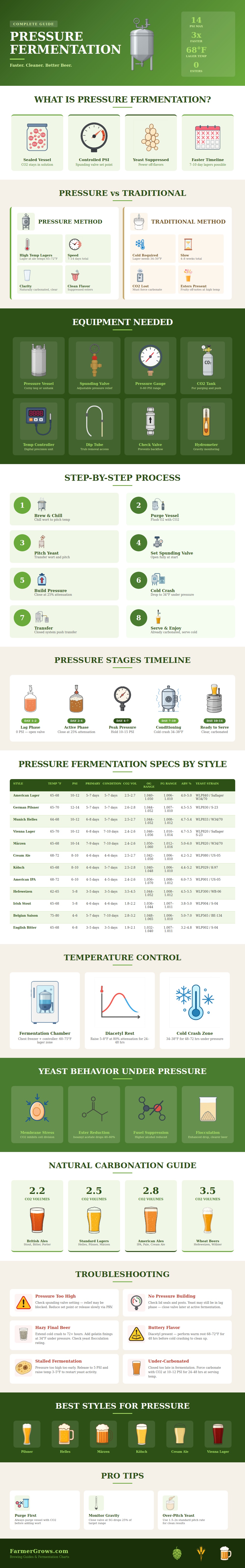 Pressure Fermentation Chart