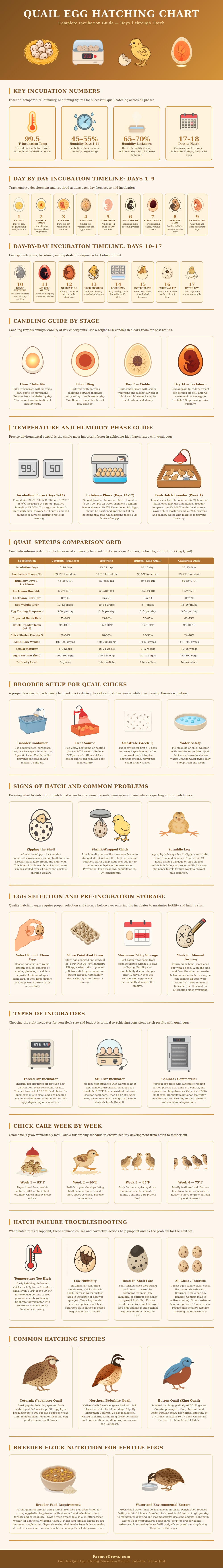 Quail Egg Hatching Chart
