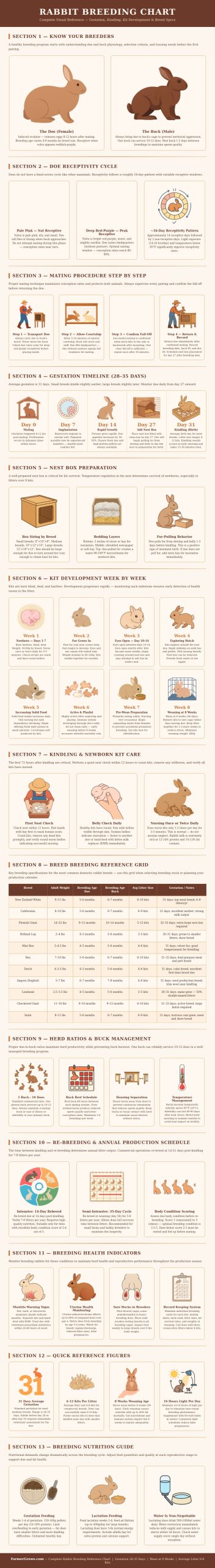 Rabbit Breeding Chart - Farmer Grows