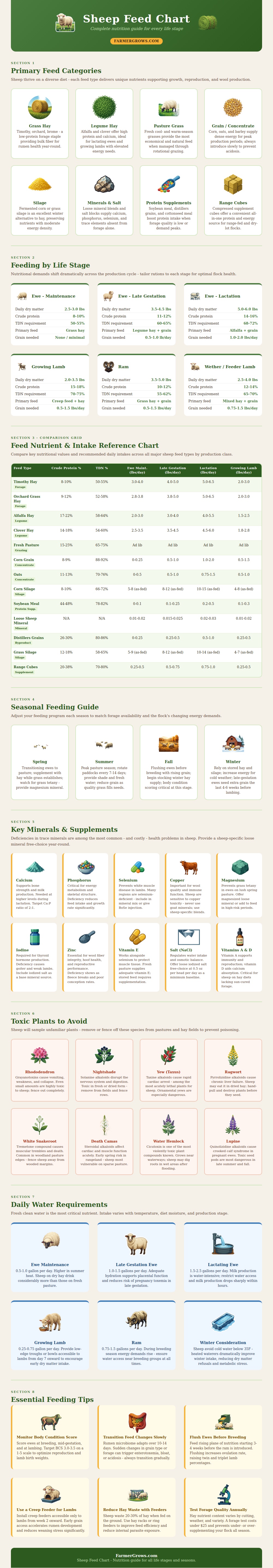 Sheep Feed Chart
