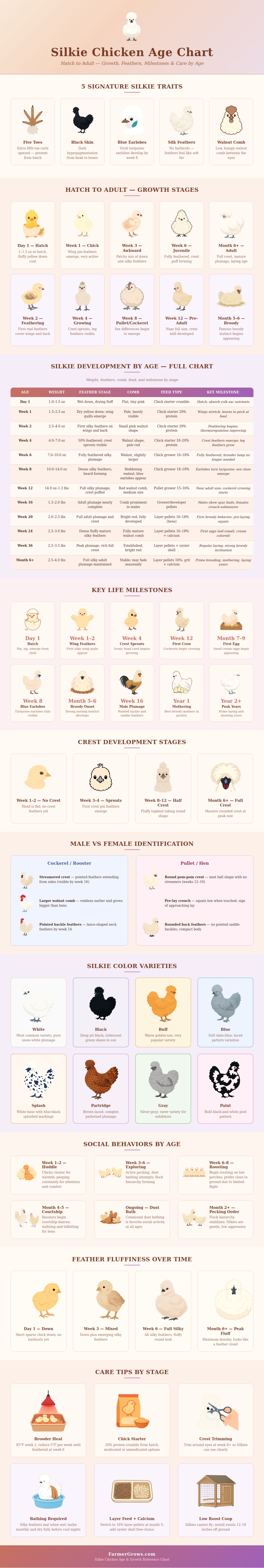 Silkie Chicken Age Chart