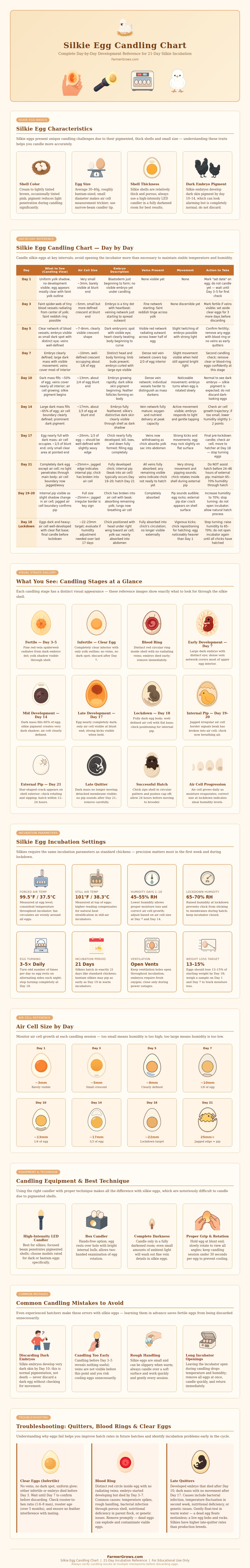 Silkie Egg Candling Chart