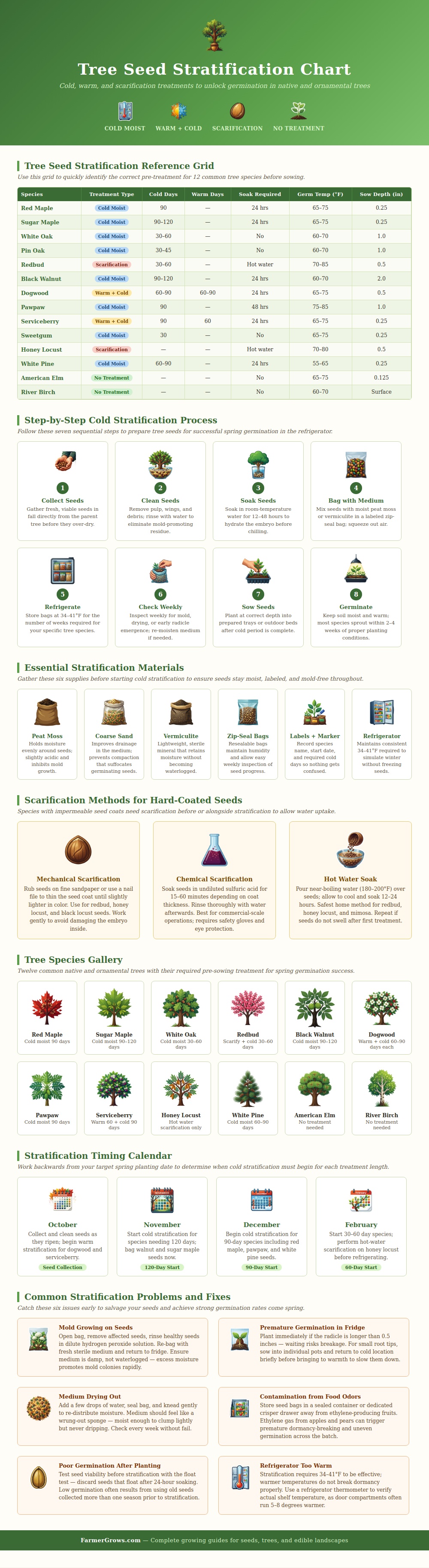 Tree Seed Stratification Chart