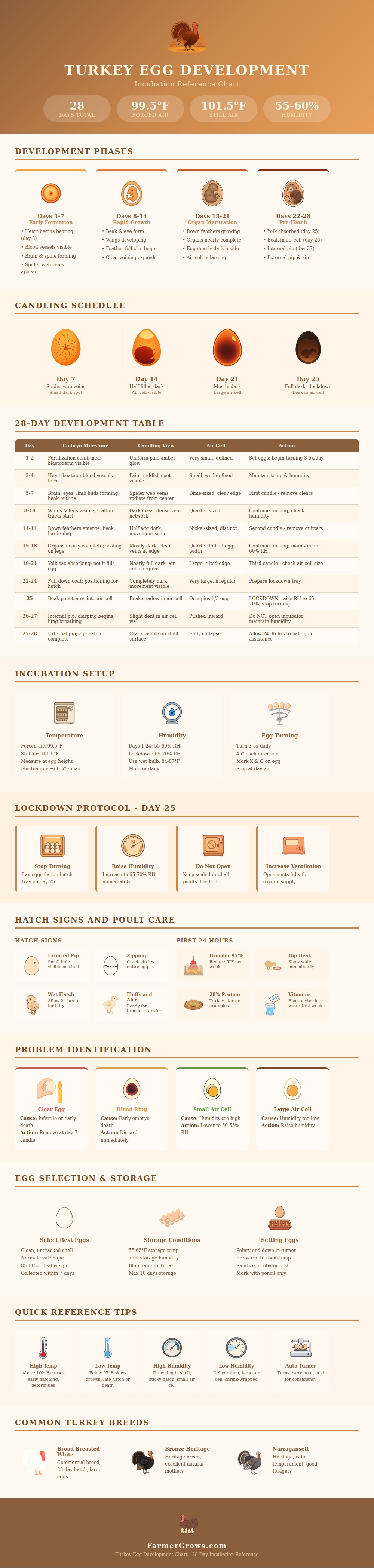Turkey Egg Development Chart